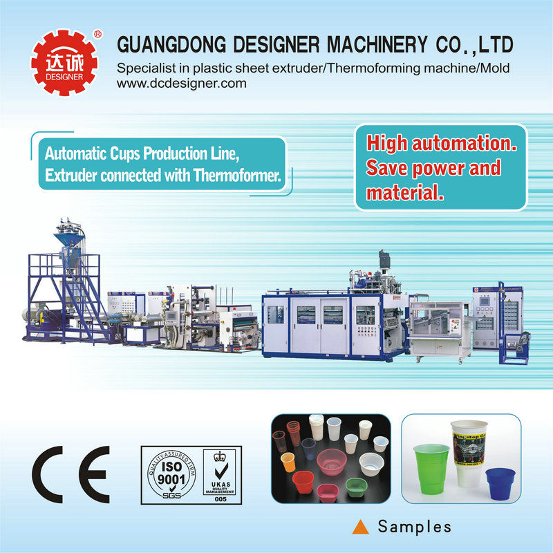 Automatic pp/ps/pet thermoforming machine to make disposable cup for max producion capacity 4.5T/day JPCX120/7125D